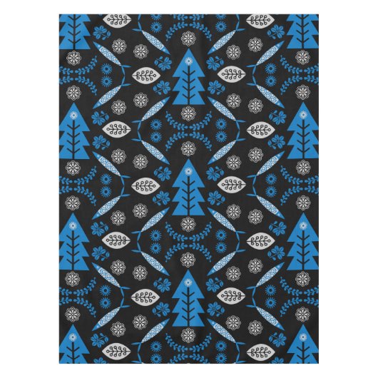 北欧フォークアートフィッシュ テーブルクロス (正面)