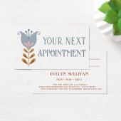 北欧フォークアートフラワーアポイントメントカード (デスク)