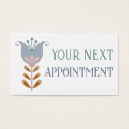 北欧フォークアートフラワーアポイントメントカード