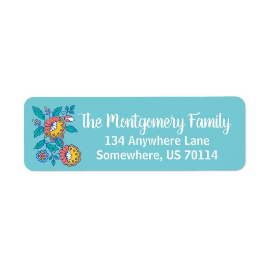 北欧フォークアートフラワーズ ラベル (正面)