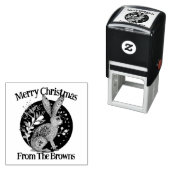 北欧フォークアート、ウッドランド動物、ウサギ セルフインキングスタンプ (インサイチュ)