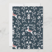 北欧フォークアート | クリスマスの休暇の写真 シーズンカード (裏面)