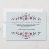 北欧フォークアート | ダーラホースのクリスマス シーズンカード (裏面)