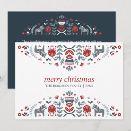 北欧フォークアート | ダーラホースのクリスマス シーズンカード