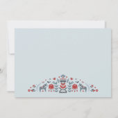 北欧フォークアート ダーラ馬 仮想クリスマス パーティー シーズンカード (裏面)