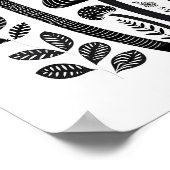 北欧フォークマッシュルームアートポスター ポスター (角)