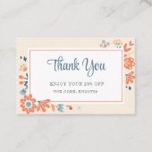 北欧フォーク花フローラ 割引カード (正面)