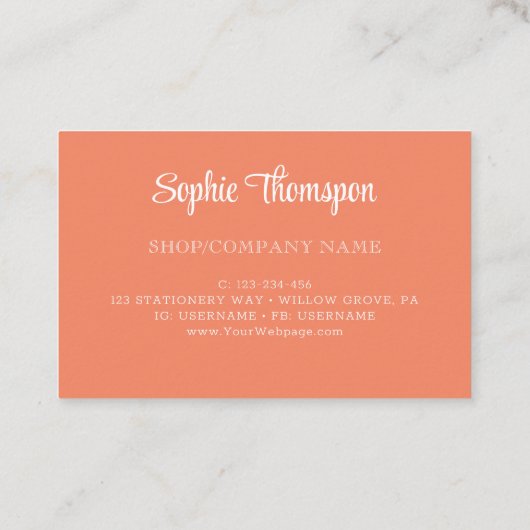 北欧フォーク花フローラ 名刺 (裏面)