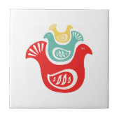 北欧フォーク鳥 タイル (正面)