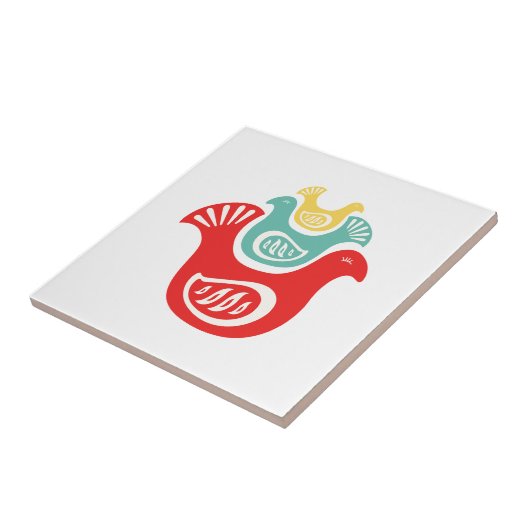 北欧フォーク鳥 タイル (側面)