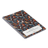 北欧フローラ鮮やかと鳥柄をパーソナライズ ノートブック (右側)