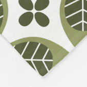 北欧フローラ：シームレスなヴィンテージデザイン。 フリースブランケット (角)