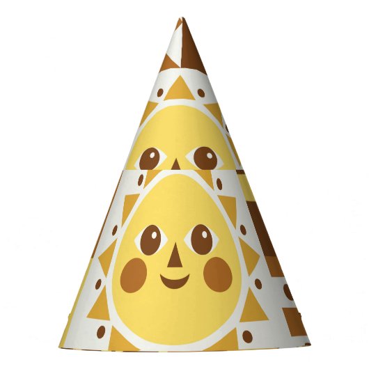 北欧フローラ:抽象芸術ヴィンテージカード。 パーティーハット (正面)