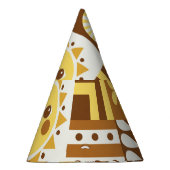 北欧フローラ:抽象芸術ヴィンテージカード。 パーティーハット (右)