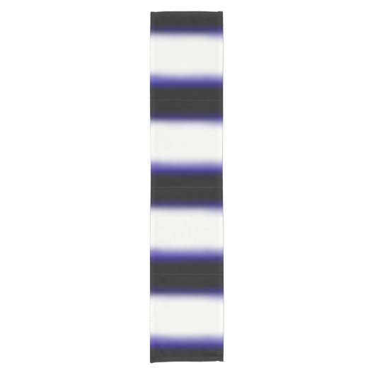 北欧ブルーブラック|青|白 ショートテーブルランナー (正面)