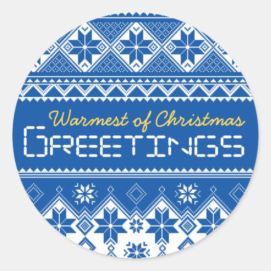 北欧ブルー ラウンドシール (正面)