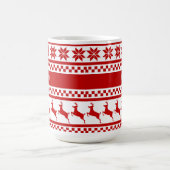 北欧プリントトナカイパーソナライズされた コーヒーマグカップ (中央)