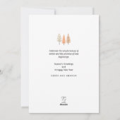 北欧ボホパインツリーズノルディックウィンターシーン シーズンカード (裏面)