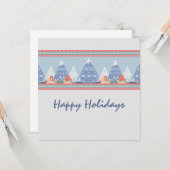 北欧マウンテンシーンカスタマイズ可能な休日 カード (正面/裏面インサイチュ)