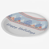 北欧マウンテンシーンカスタマイズ可能な休日 ペーパープレート (アングル)