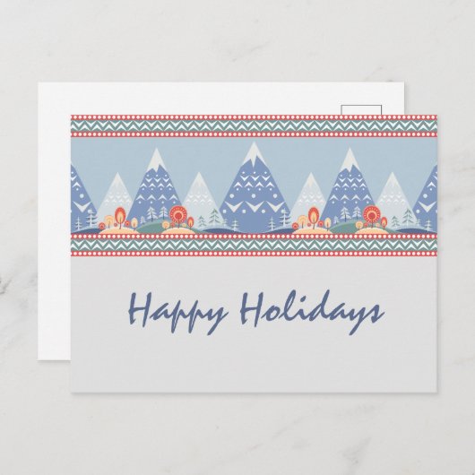 北欧マウンテンシーンカスタマイズ可能な休日 ポストカード (正面/裏面)