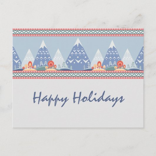 北欧マウンテンシーンカスタマイズ可能な休日 ポストカード (正面)