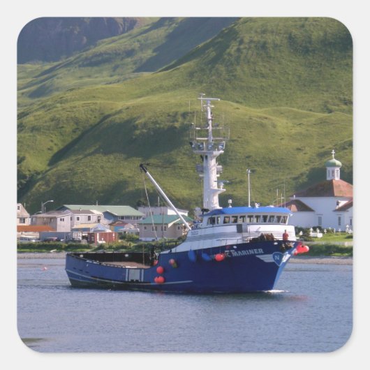 北欧マリナー、カニのボート、オランダ港、AK スクエアシール (正面)