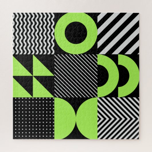 北欧ミニマルの幾何学的ヴィンテージ ジグソーパズル (縦)