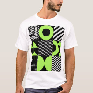 北欧ミニマルの幾何学的ヴィンテージ Tシャツ