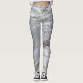 北欧ミニマル白モダン白大理石 レギンス (正面)