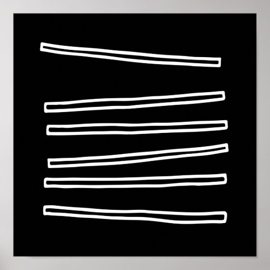 北欧ミニマル白黒抽象芸術幾何学 ポスター (正面)