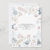 北欧メリークリスマスファミリー写真クリスマス シーズンカード (裏面)