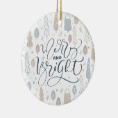 北欧メリークリスマスファミリー写真クリスマス セラミックオーナメント (右)