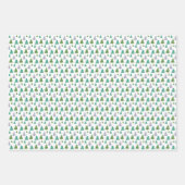 北欧メリーツリーウォーターカラーパステルパターン ラッピングペーパーシート (正面)