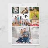 北欧モダンおもしろい鹿数々の撮影コラージュ シーズンカード (裏面)