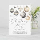 北欧モダンのエレガントクリスマスパーティー 招待状 (スタンド正面)