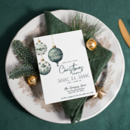 北欧モダンスタイルオーナメントクリスマスパーティー 招待状