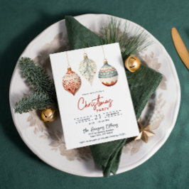 北欧モダンスタイルオーナメントクリスマスパーティー 招待状