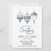 北欧モダンスタイルオーナメントクリスマスパーティー 招待状 (正面)