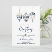 北欧モダンスタイルオーナメントクリスマスパーティー 招待状 (スタンド正面)