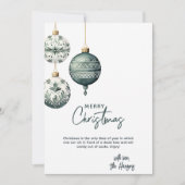 北欧モダンスタイルオーナメントクリスマス シーズンカード (正面)