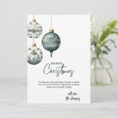 北欧モダンスタイルオーナメントクリスマス シーズンカード (スタンド正面)