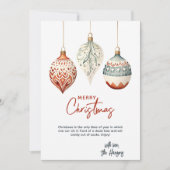 北欧モダンスタイルオーナメントクリスマス シーズンカード (正面)