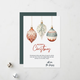 北欧モダンスタイルオーナメントクリスマス シーズンカード