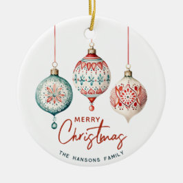 北欧モダンスタイルメリークリスマス セラミックオーナメント