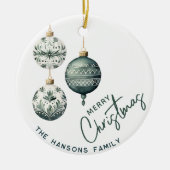 北欧モダンスタイルメリークリスマス セラミックオーナメント (正面)