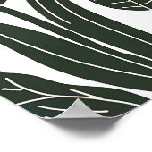 北欧モダンフローララインアートイラストレーション ポスター (角)