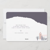 北欧モダンマウンテンキャビンクリスマス シーズンカード (裏面)