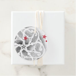 北欧モダン冬の雪片 フェイバータグ