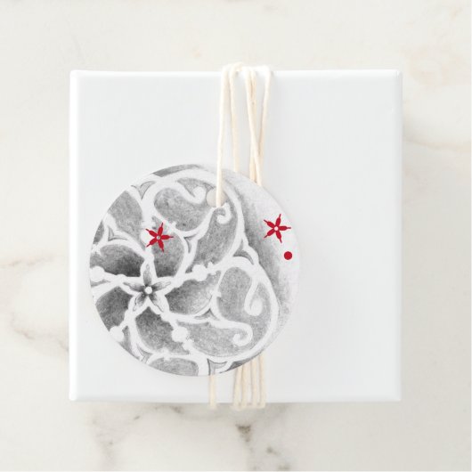 北欧モダン冬の雪片 フェイバータグ (インサイチュ)